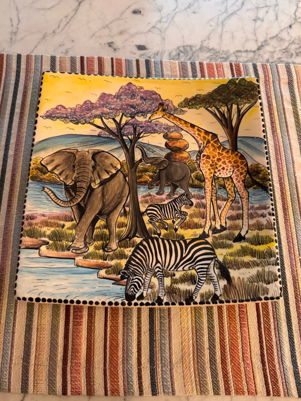 Penzo Zimbabwe large plate, like new, 11 1/2 inches